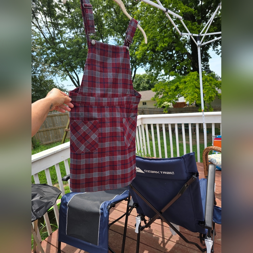 Allegra K Red Plaid Fabric